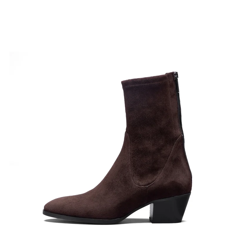 Isabel Bernard Vendôme Ines Bottines stretch brunes en daim IB53013-130-38