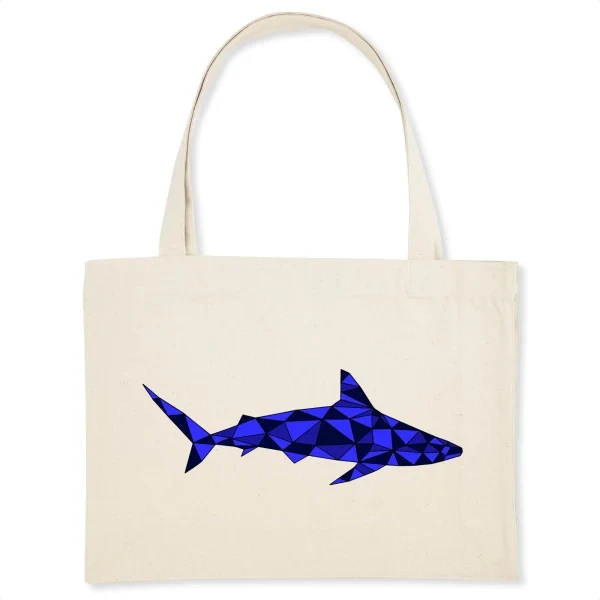 Grand Cabas en Toile Éco-Responsable - Requin