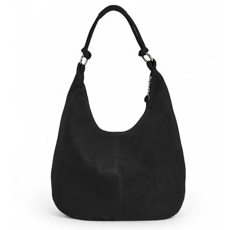 Sac à main en daim LOVE Noir