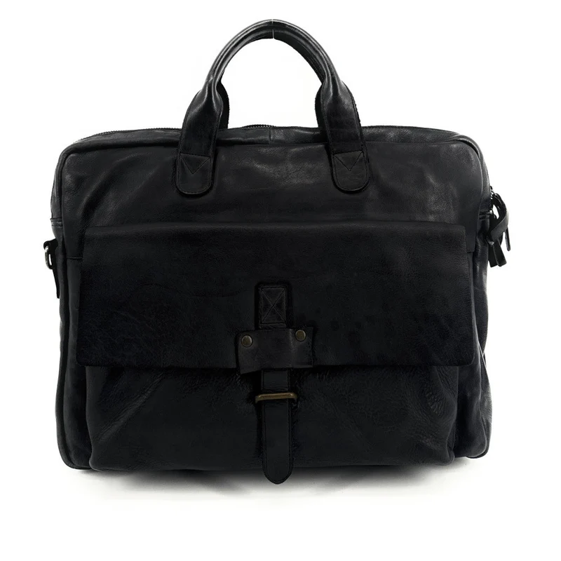Sacoche en cuir vintage SOLO Noir