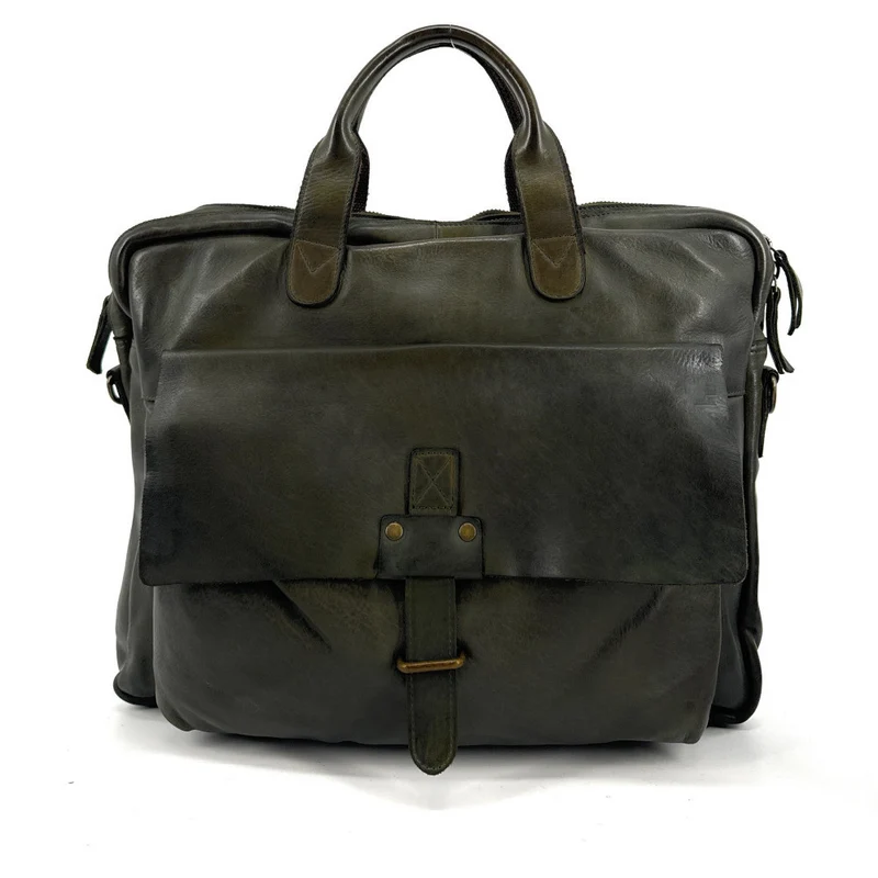 Sacoche en cuir vintage SOLO Kaki