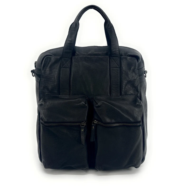 Sacoche en cuir vintage SKYWALKER Noir