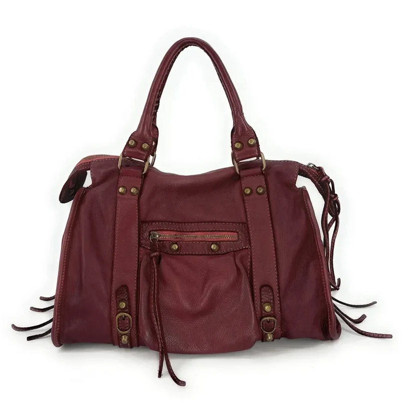 Sac à main porté épaule en cuir vintage STORM ROCK Deep Purple