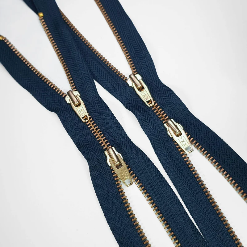 YKK | À Bout Fermé | Métal | Deux-Curseurs | Marine | #2 | 5'' - 36 cm | SS92.5