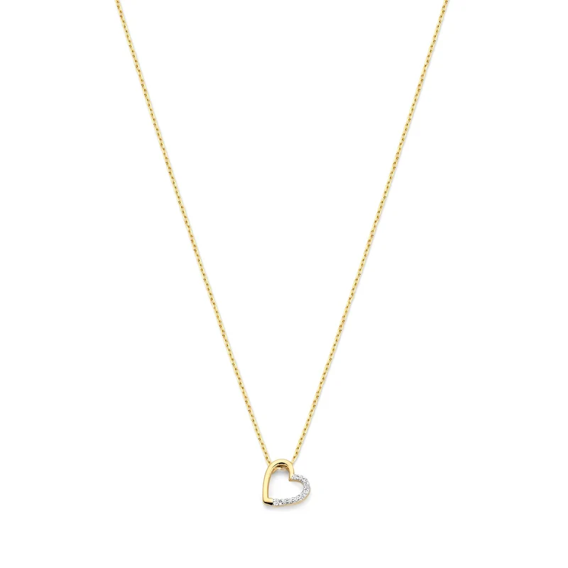 Isabel Bernard De la Paix Léna collier en or 14 carats avec diamant 0.03 ct IBD350029