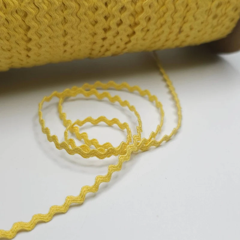 Galon croquet (rick rack) – 3 mm | Jaune