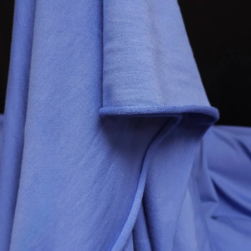 French Terry de Coton & Bambou | Bleu Pervenche