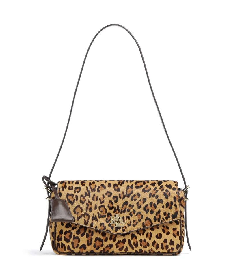 Lauren Ralph Lauren Farrah Medium Sac porté épaule modern leopard/chestnut brown