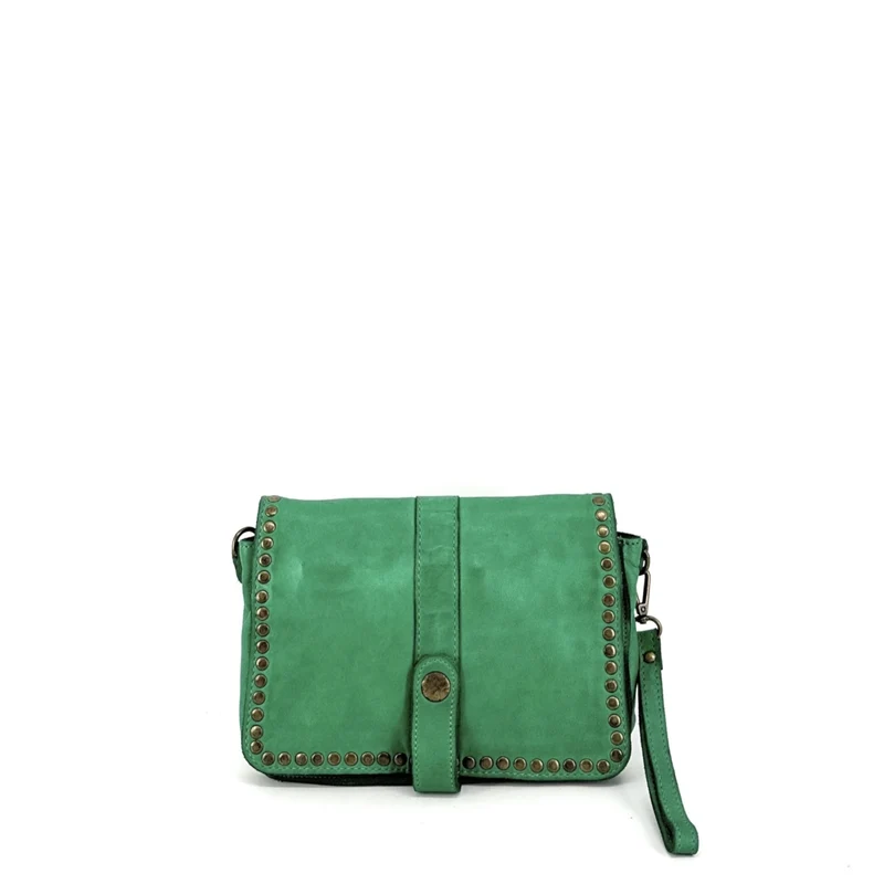 Sac besace à bandoulière en cuir vintage MISS SHAN Vert anglais