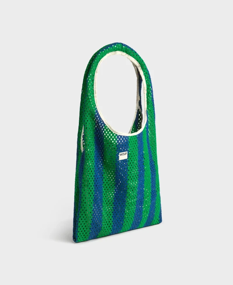 Sac Top en crochet imprimé rayé - plusieurs coloris