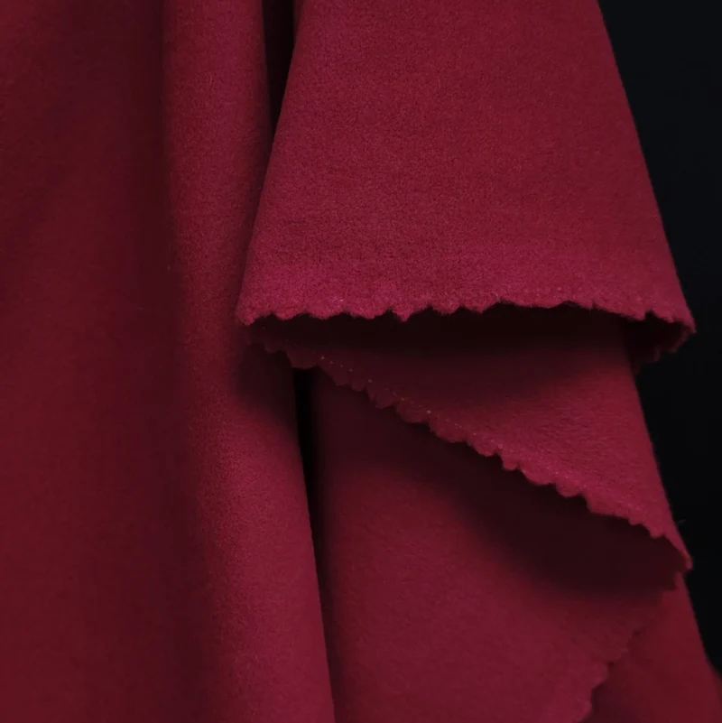 Tissu pour Manteau 100 % Laine | Rouge Classique