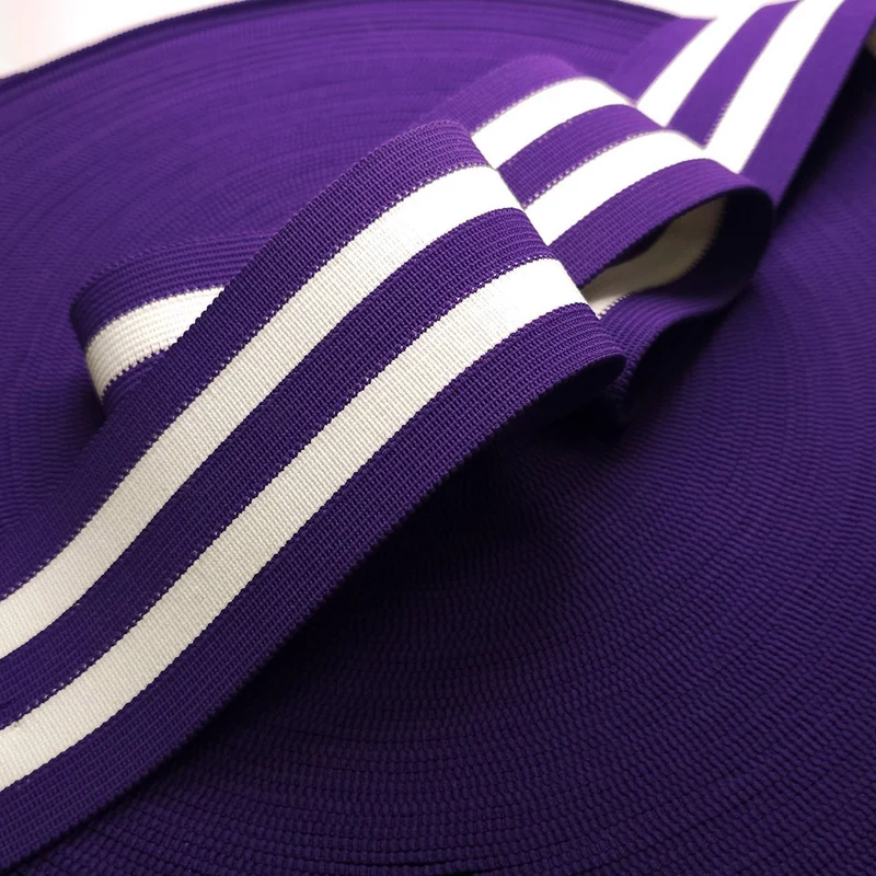 Élastique de ceinture sport rétro | Violet & Blanc