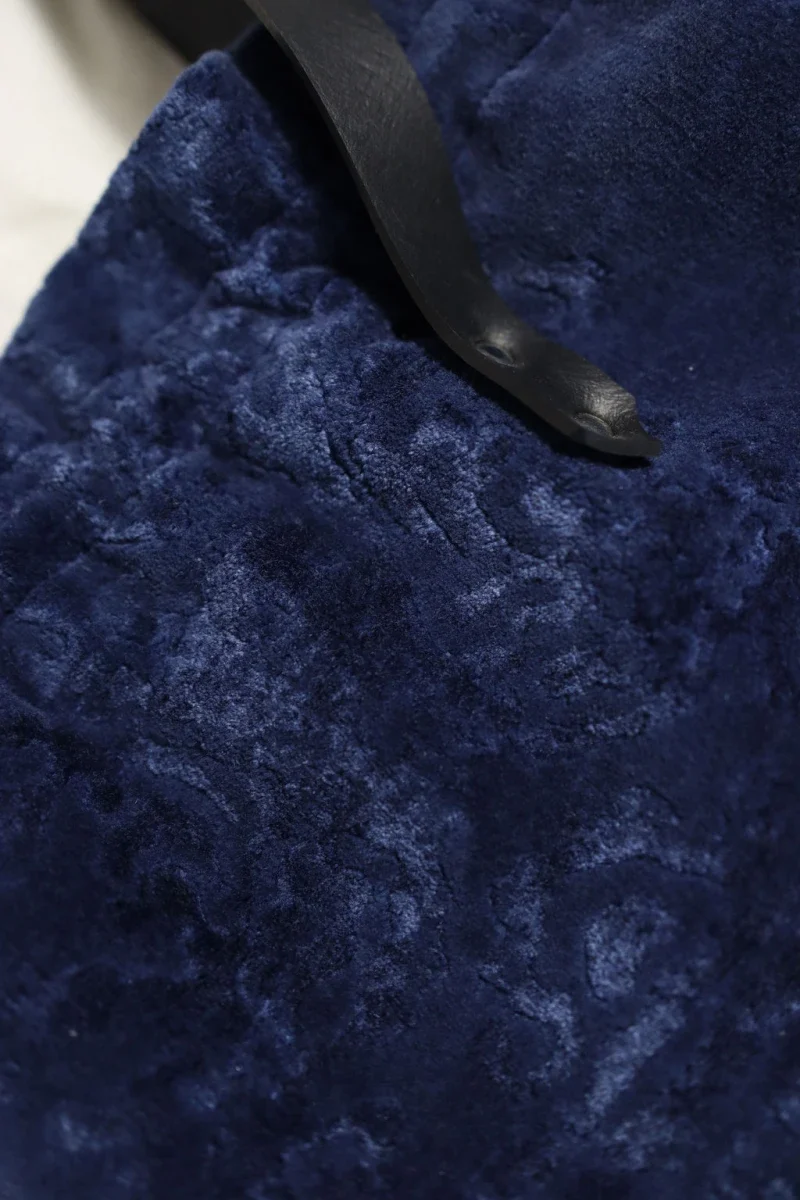 Sac seau en velours bleu - Shade
