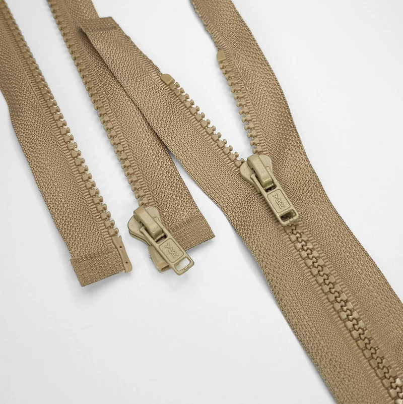 YKK Fermeture éclair | Séparable | Plastique | Brun Pâle | #3