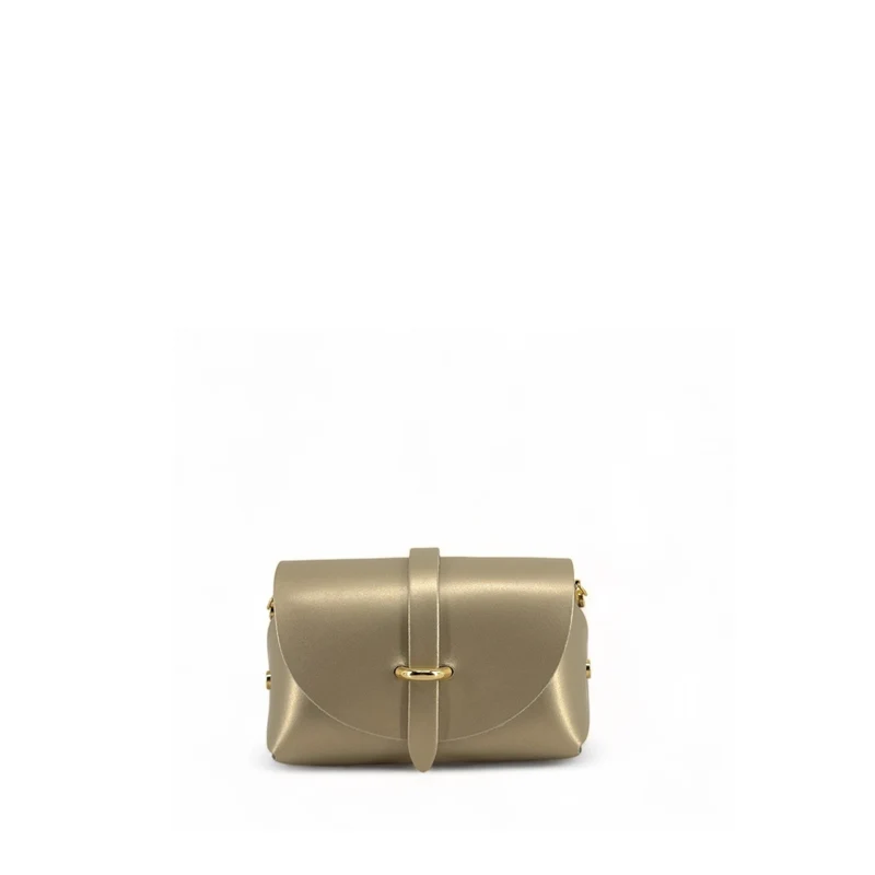 Mini sac à main en cuir lisse CANDY Or pâle