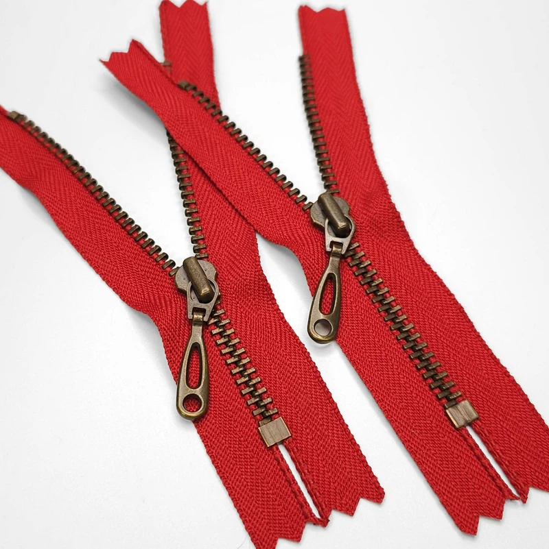 YKK Fermeture éclair | À Bout fermé | Métal | Rouge | #3