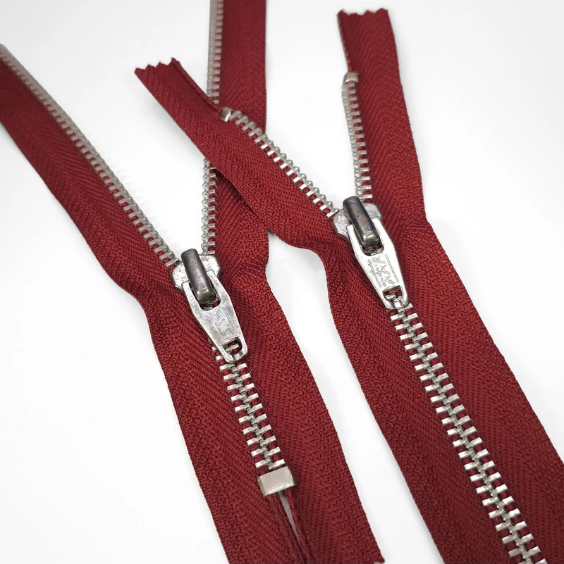 YKK Fermeture éclair | À Bout Fermé | Métal | Rouge Marron | #5 | 6 1/4'' - 16 cm