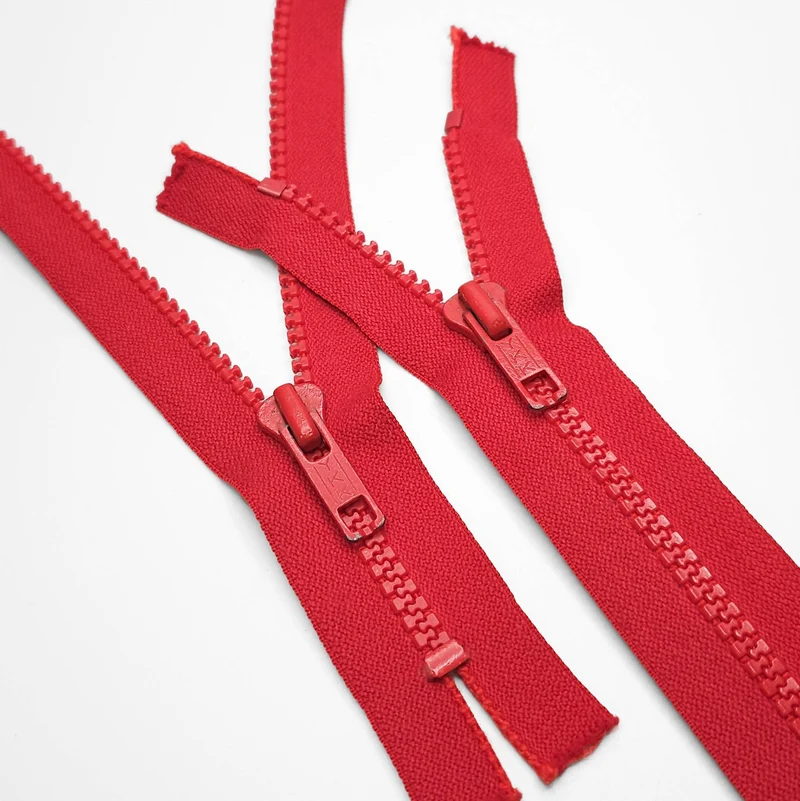 Fermeture éclair YKK à extrémité fermée | Plastique moulé | Rouge | N° 5 | SS108 - SS108-1