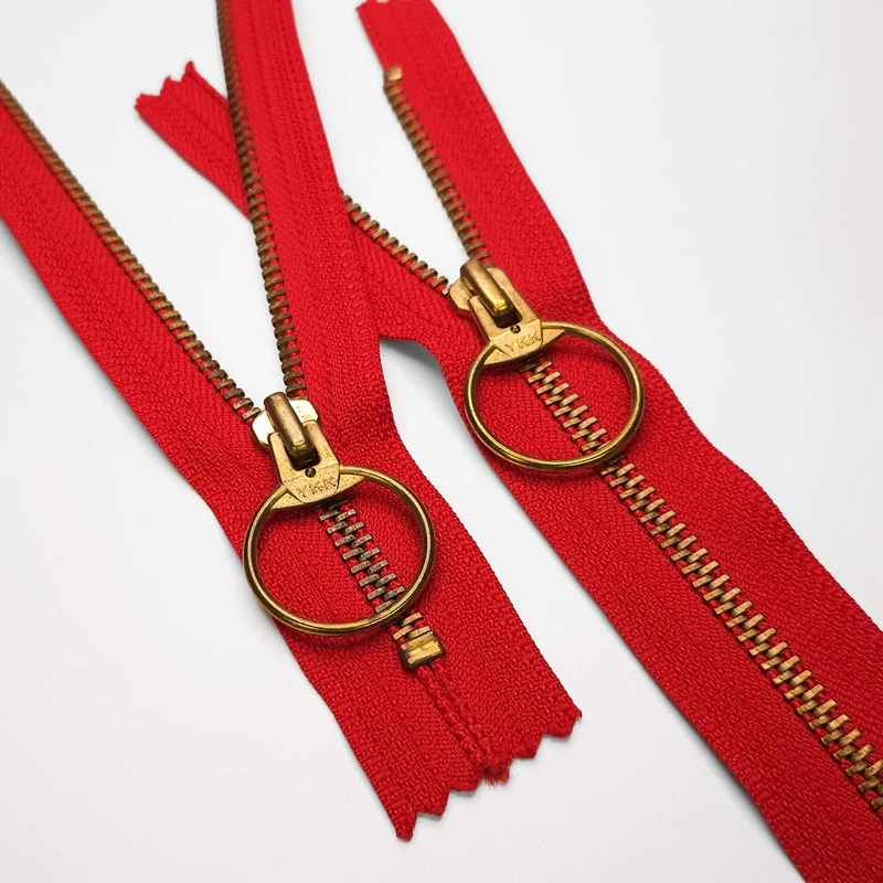 YKK Fermeture éclair À Bout Fermé | Métal | #5 | Rouge | 19 3/4'' - 50 cm
