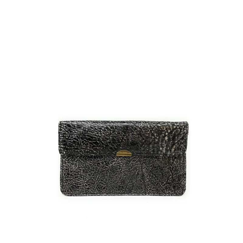 Pochette porte-monnaie en cuir IMPRO Argent foncé