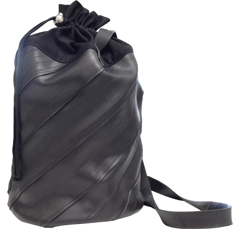 Sac seau noir effet cuir à bandoulière - Shadow