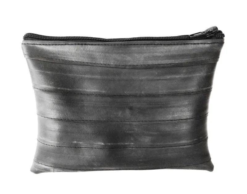 Trousse noir effet cuir en matières recyclées