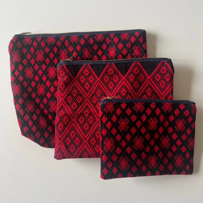 Porte-monnaie Kachin noir et rouge