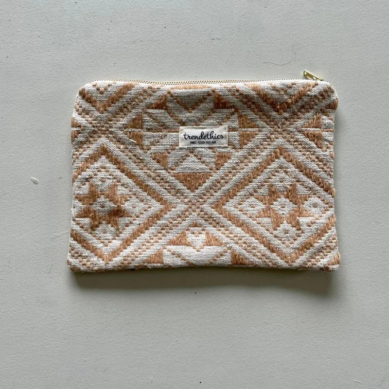 Pochette en coton tissée à la main caramel - Dokmai