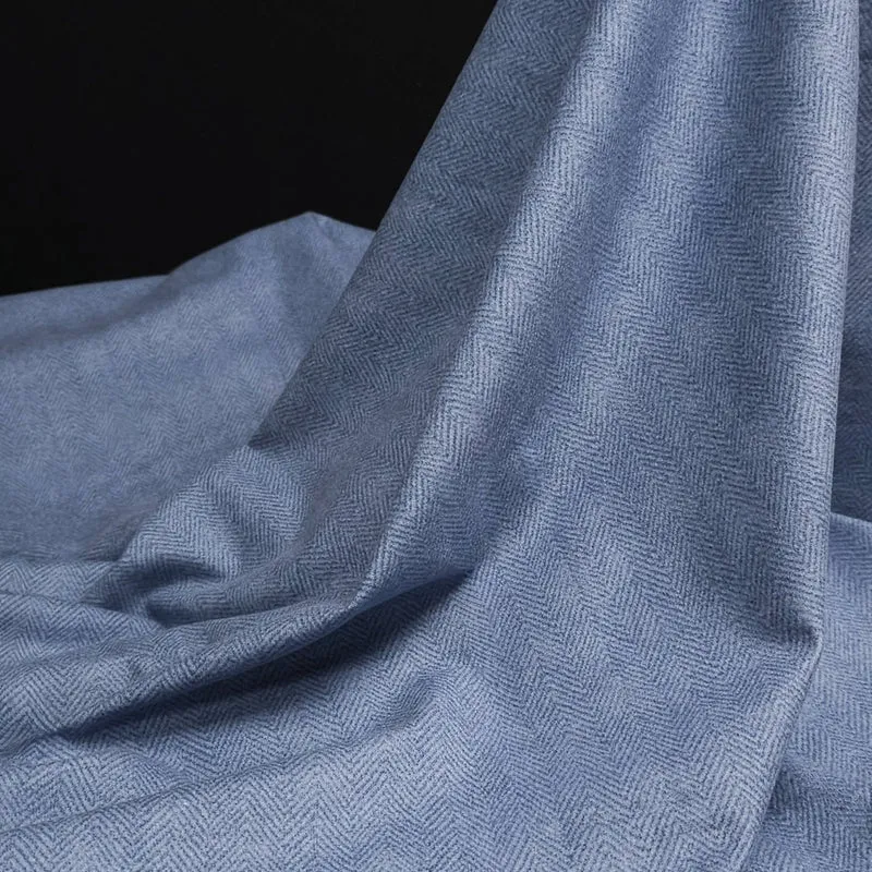 Flanelle Woolies | Par Maywood Studio | Motif chevrons | Bleu poudré