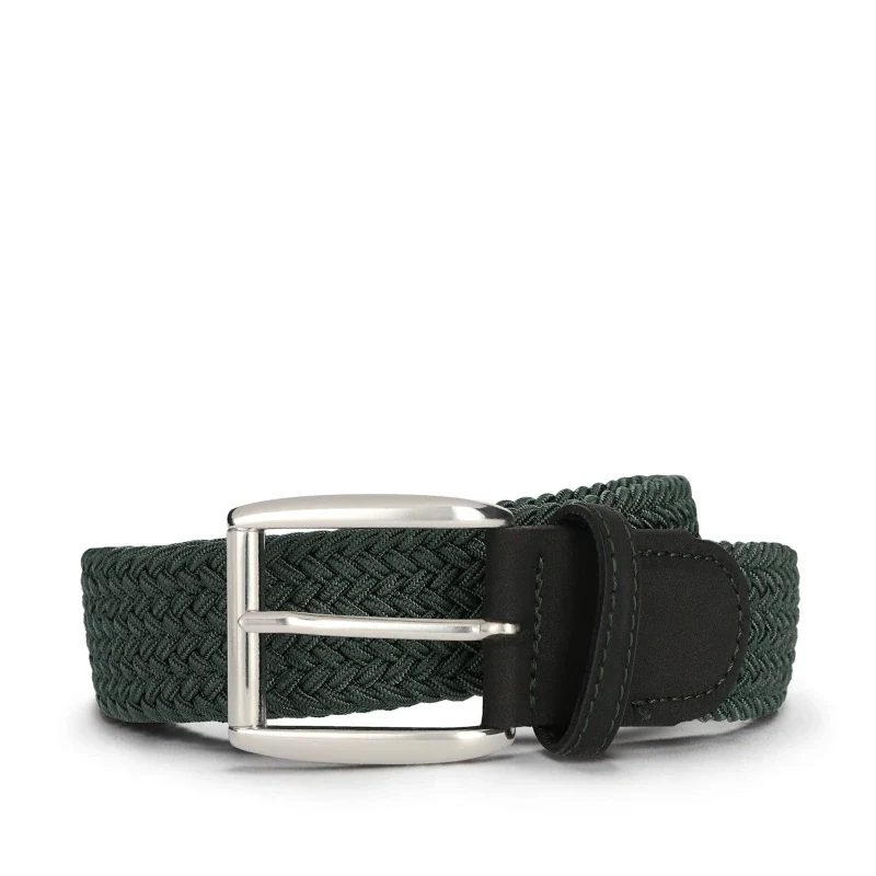 Ceinture tressée vegan pour homme Verte - Prat
