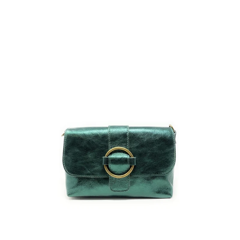 Mini sac en cuir irisé VERONE Vert forêt irisé
