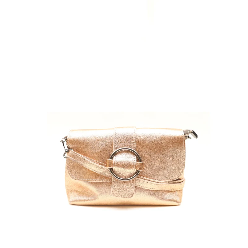 Mini sac en cuir irisé VERONE Or pâle
