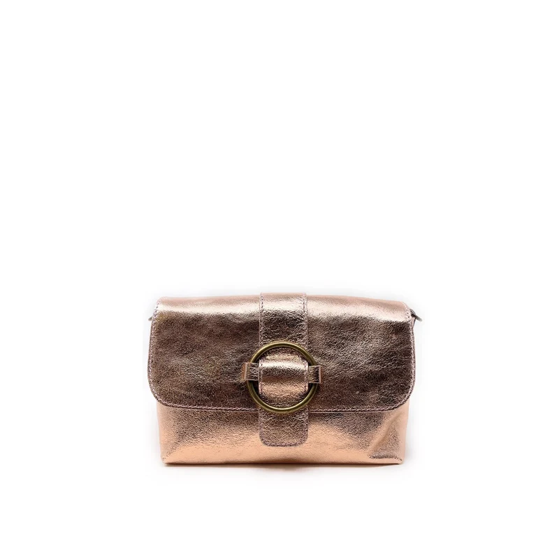 Mini sac en cuir irisé VERONE Rose gold