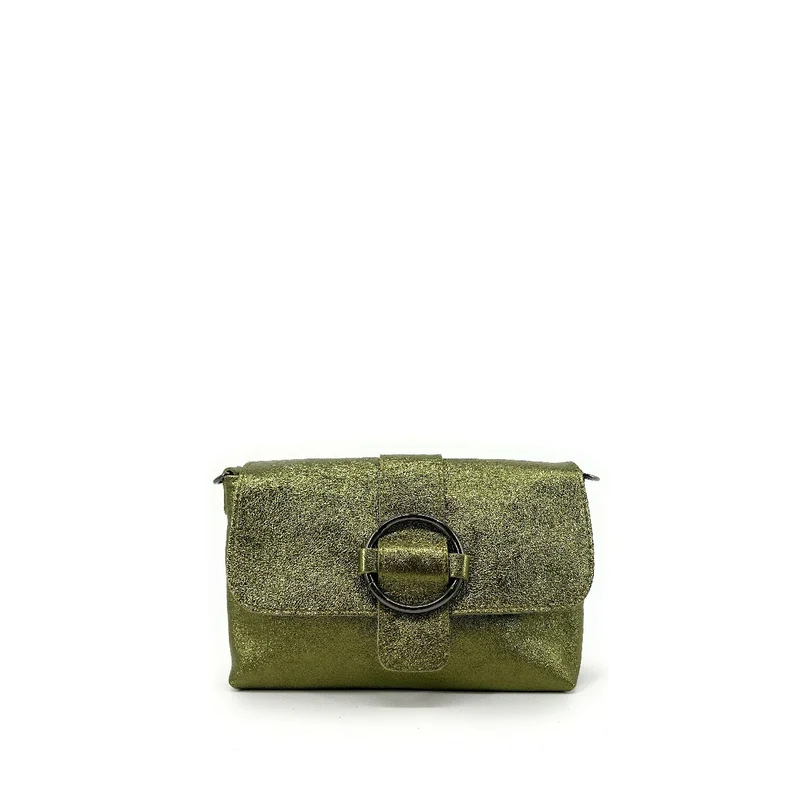 Mini sac en cuir irisé VERONE Kaki irisé