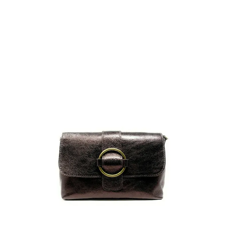 Mini sac en cuir irisé VERONE Chocolat irisé