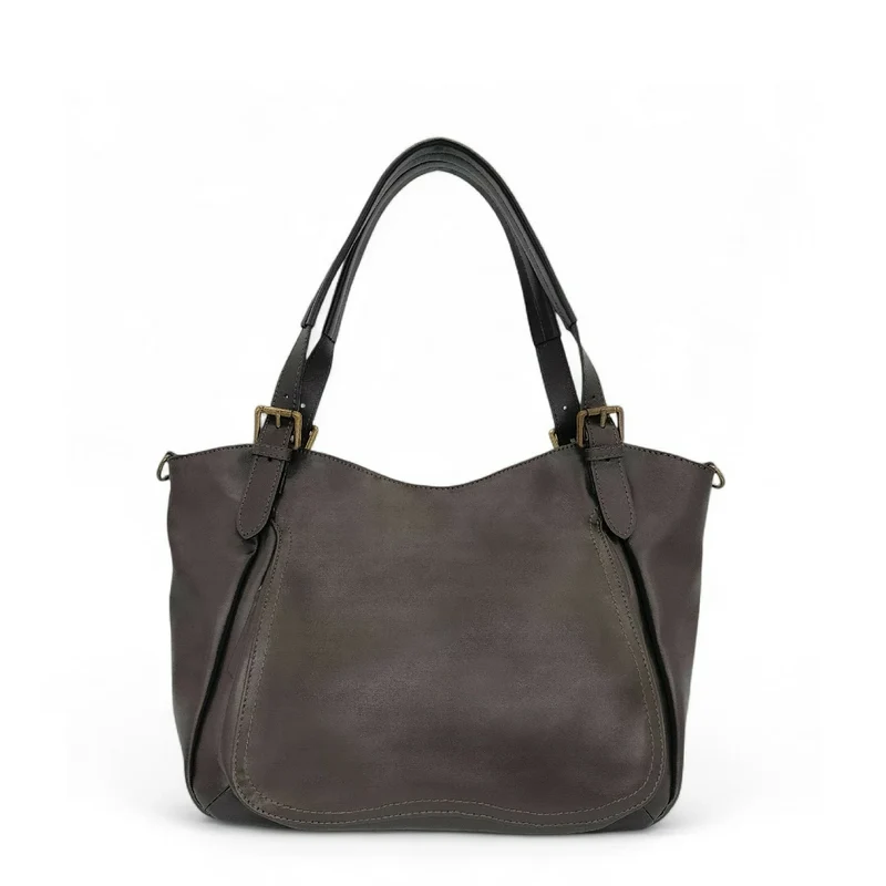 Sac en cuir lisse ELTON Chocolat