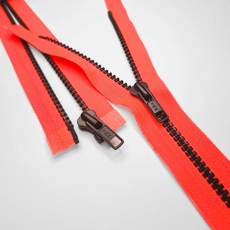 YKK Fermeture éclair | Séparable | Plastique | Orange corail néon | #5 | 23 1/4'' - 59 cm