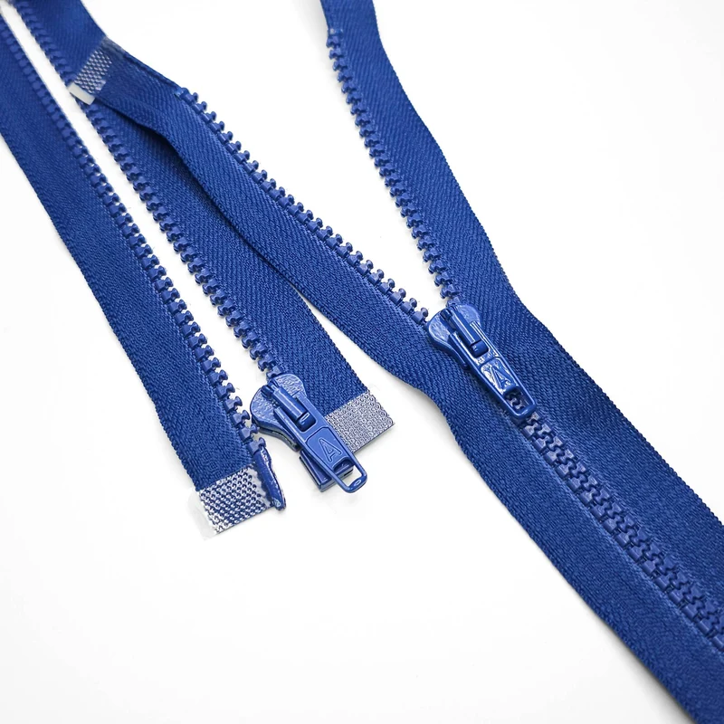 Fermeture éclair séparable | Plastique | Bleu | #5 | 21'' - 53 cm