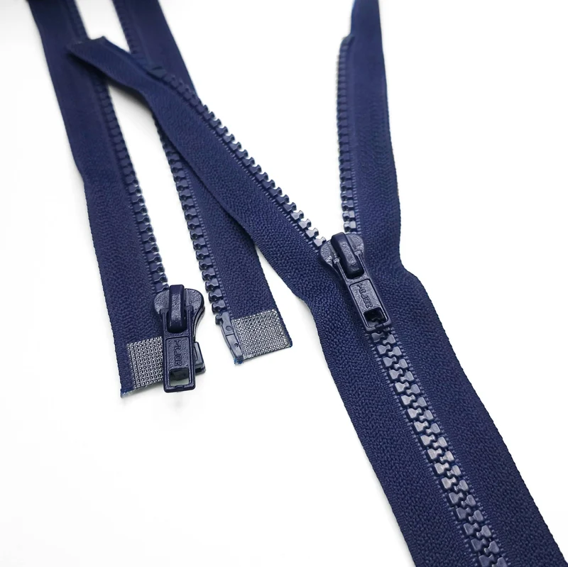Fermeture Éclair Séparable | Plastique | Bleu Marine | #5 | 14'' - 35.5 cm