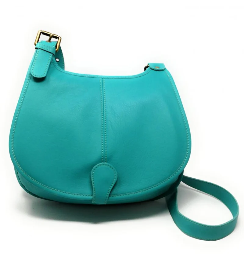 Sac besace cuir lisse CARTOUCHIERE Lagon