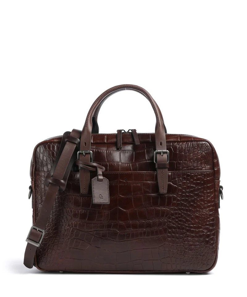 Castelijn & Beerens Croco Jules Porte-document mocca