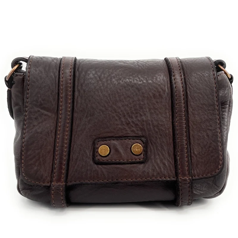 Sac à main en cuir souple vintage MELBOURNE Chocolat