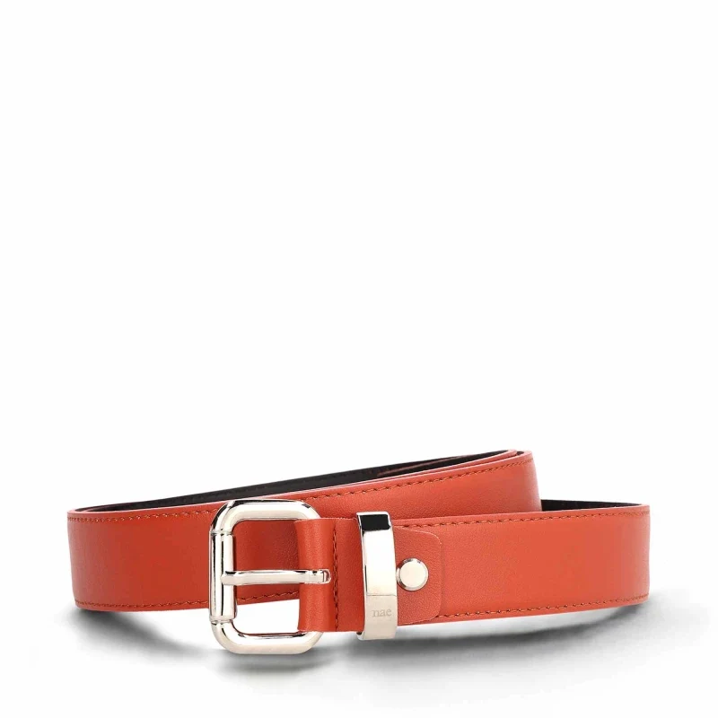 Ceinture cuir vegan de pomme Orange - Malda