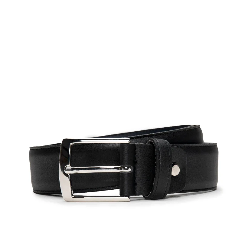 Ceinture lisse végane homme Begur noir