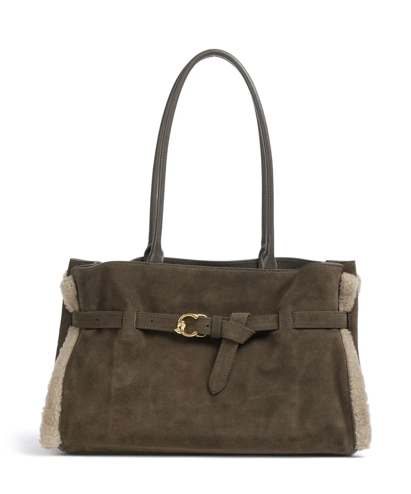 Coccinelle Sabine Soft Suede Cabas fango