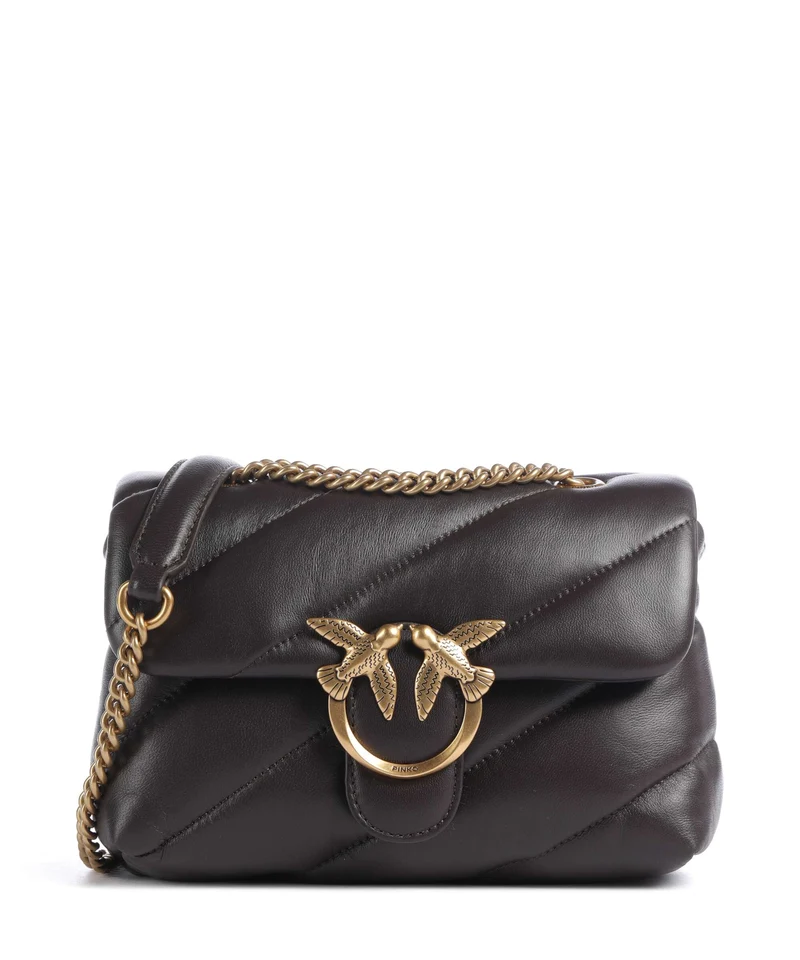 Pinko Love Puff Mini Sac porté épaule marrone marasca/antique gold