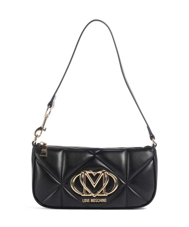 Love Moschino Embossed Q Sac porté épaule nero