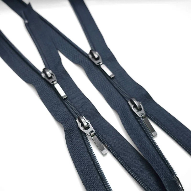KKF | Fermeture éclair séparable Deux-Curseurs | Spiral | Bleu marine | #2 | 5'' - 24 cm