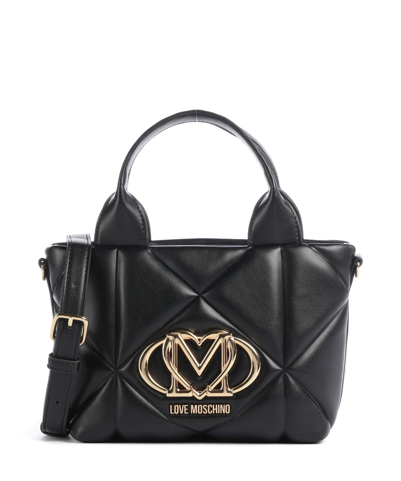 Love Moschino Embossed Q Sac à main nero