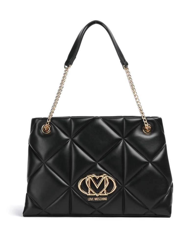 Love Moschino Embossed Q Cabas nero